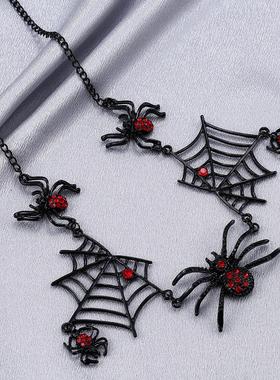 Short collarbone chain Halloween gift蜘蛛网项链万圣节礼物