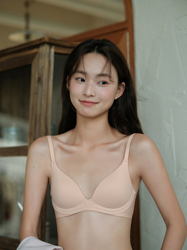 馨帮帮Bra 立体无痕一片式内衣女无钢圈侧收防下垂上托微聚拢文胸 - 图1