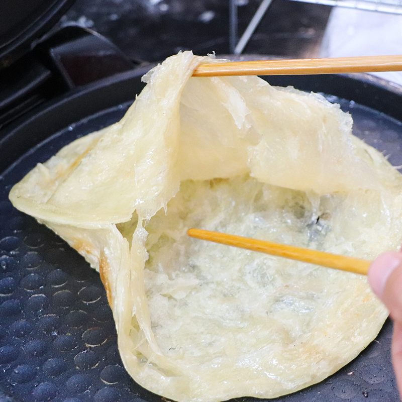 众兴辰原味手抓饼煎饼商用正众台湾风味早餐煎饼100个配送纸袋 - 图1