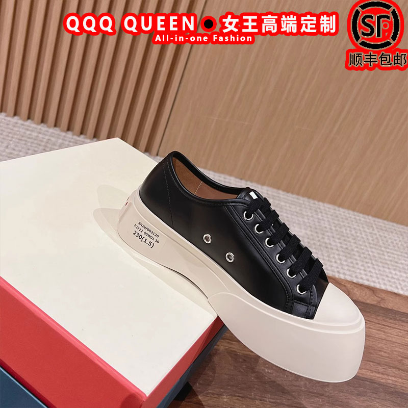 QQQ QUEEN 4.18/赵露思同款玛丽珍鞋女真皮松糕厚底玛尼大头鞋女 - 图2