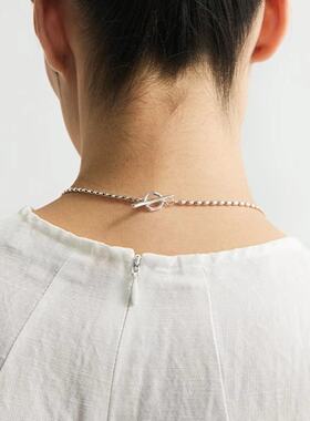 经典彩色珍珠锁骨豆豆链高级感简约百搭夏季小众项链