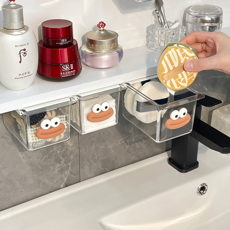 镜柜下抽屉式收纳盒透明卫生间化妆棉签整理盒浴室柜抽拉式置物架,淘宝优惠券,粉丝福利购,淘宝优惠卷