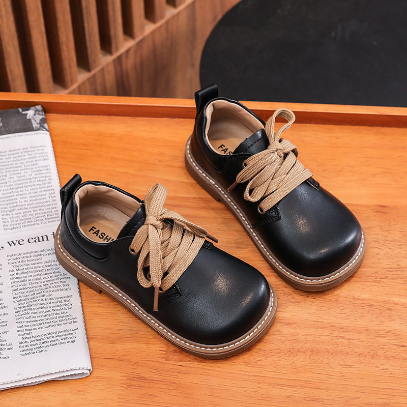 女童小皮鞋2025新款软底黑色英伦风儿童男童真皮宝宝复古休闲单鞋,淘宝优惠券,粉丝福利购,淘宝优惠卷