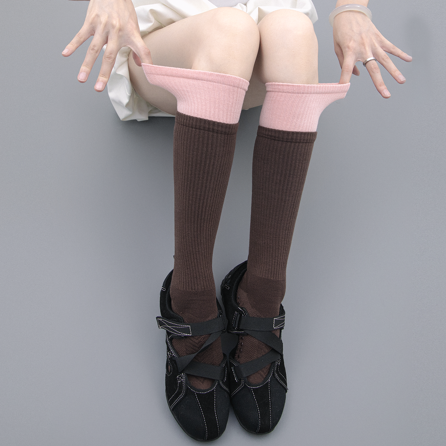 SS2L秋冬双袜口运动跑步瑜伽防滑颗粒压力棉过膝小腿长筒袜堆堆袜,淘宝优惠券,粉丝福利购,淘宝优惠卷