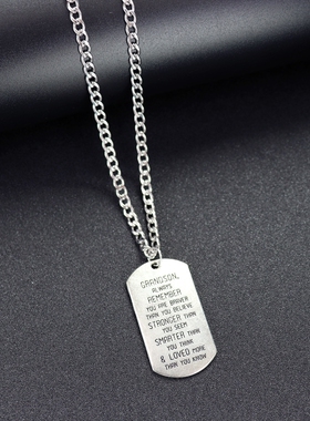 复古hiphop街头潮人钛钢项链配饰