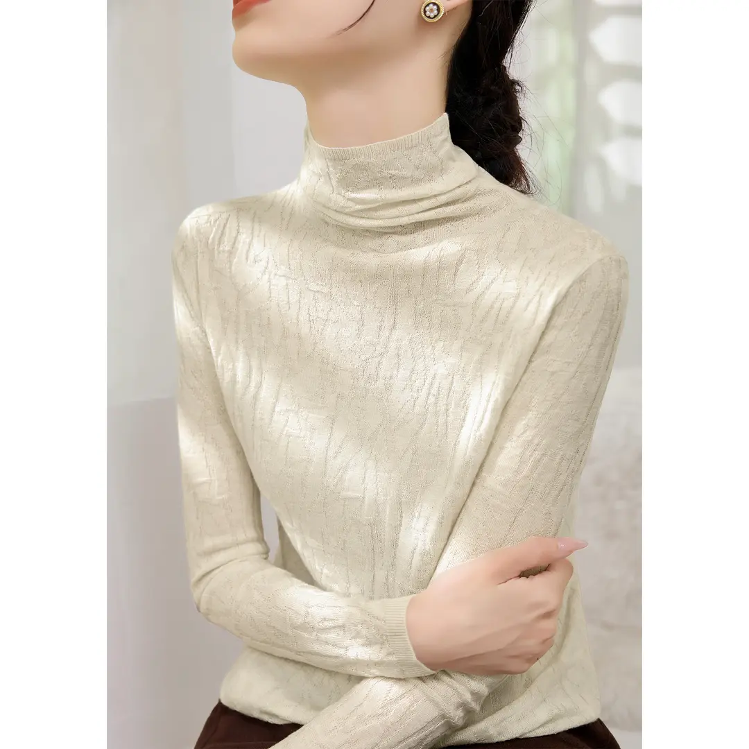 卡慕妍轻奢女装2025冬季新款灰色防风堆堆领长袖毛衣大衣外套内搭,淘宝优惠券,粉丝福利购,淘宝优惠卷