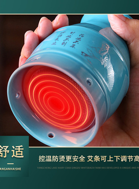 随身灸家用艾灸罐陶瓷盒走罐熏蒸仪刮痧一体杯器具艾条筒柱馆专用