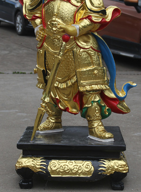 佛像贴金彩绘寺庙树脂韦陀菩萨