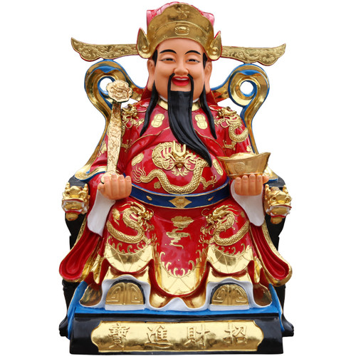 供奉大型佛像1米6财神红衣招财神像招文财神爷摆件树脂财神爷佛像 - 图3