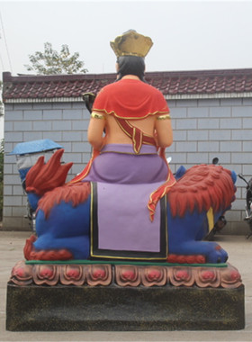树脂鎏金文殊菩萨敦煌彩寺庙佛像