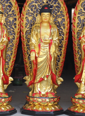 东方树脂带背光菩萨寺庙佛像