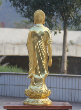 寺庙树脂金色药师佛
