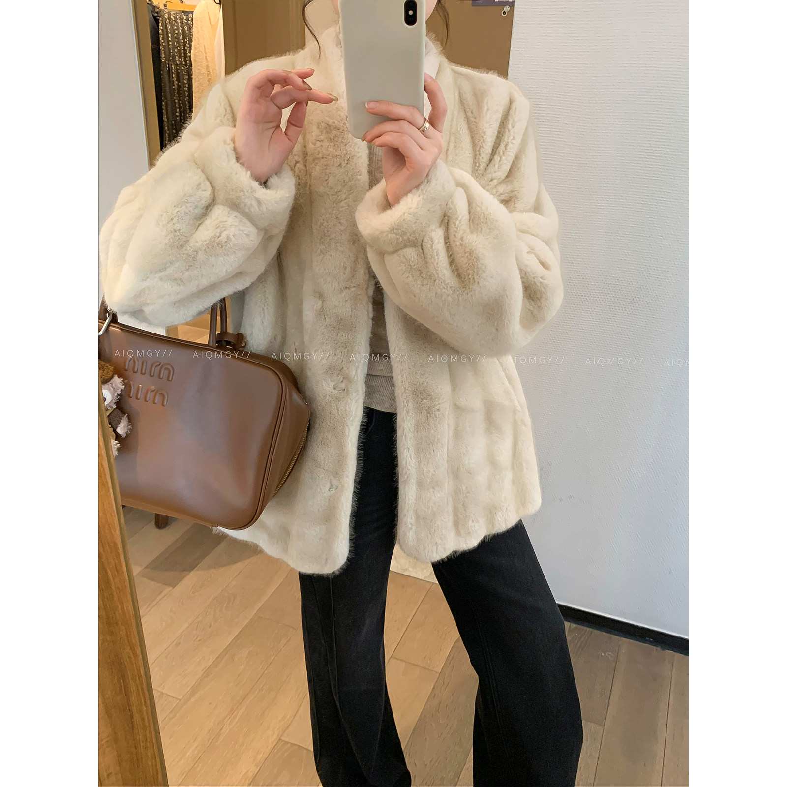 爱情魔鬼鱼 高级感仿貂绒皮草外套女2025年冬季新款宽松毛毛大衣,淘宝优惠券,粉丝福利购,淘宝优惠卷