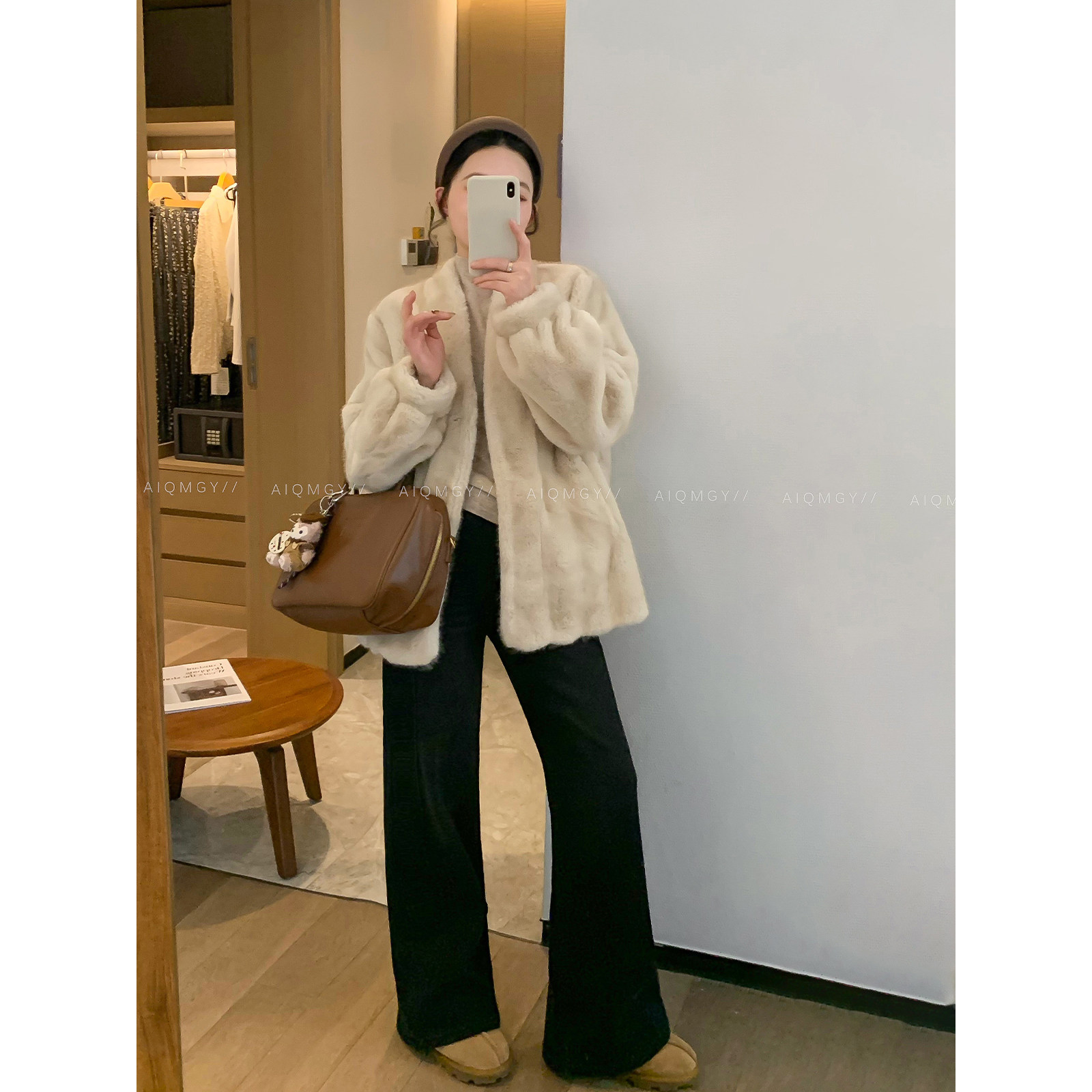 爱情魔鬼鱼 高级感仿貂绒皮草外套女2025年冬季新款宽松毛毛大衣,淘宝优惠券,粉丝福利购,淘宝优惠卷