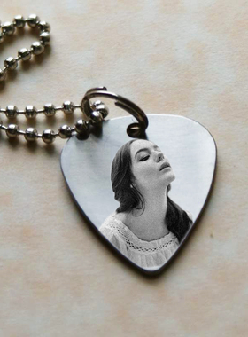 吊坠形状狗牌刻照片项链坠定制