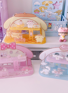 亚克力玉桂狗立牌摆件桌面装饰物