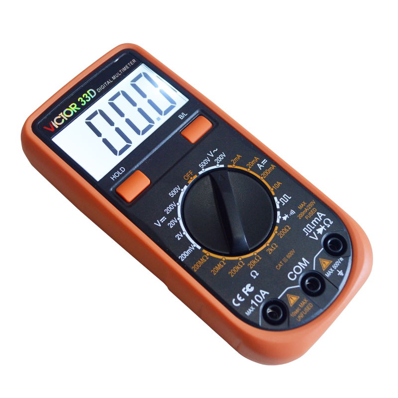 胜利33d+830l便携袖珍数字万用表 方达五金万用表