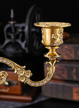 European style metal candle holder candlelight dinner prop
