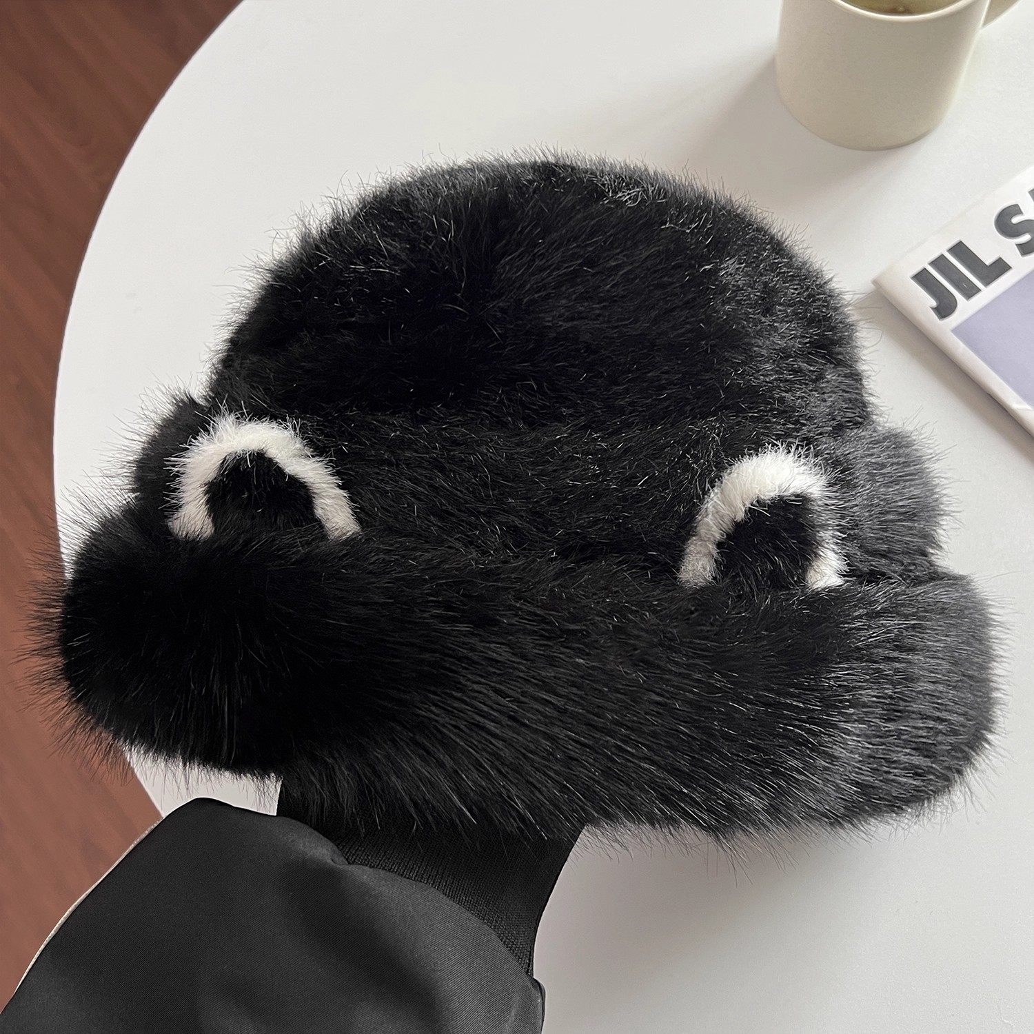 可爱猫咪耳朵毛绒渔夫帽女2025新款秋冬季保暖防寒护耳盆帽显脸小,淘宝优惠券,粉丝福利购,淘宝优惠卷