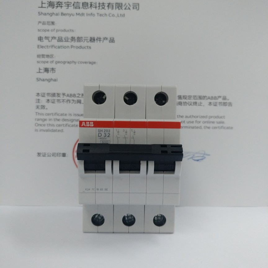 正品 ABB 微型断路器 SH203-D6 三相3P D10 D16 D25 D32 D40 D63A - 图2