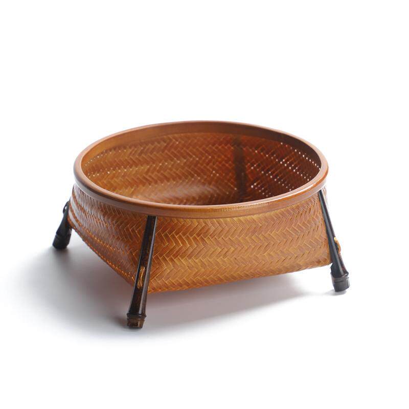 竹制品竹编筐家用水果篮点心篮便携中式茶具收纳盒零食小果盘托盘,淘宝优惠券,粉丝福利购,淘宝优惠卷