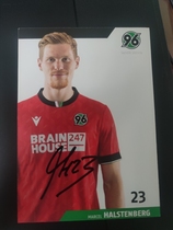 Halstenberg pro-pen signature official card Hanover official card