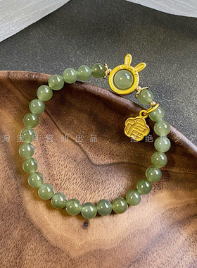 天然和田玉渐变晴水女手链