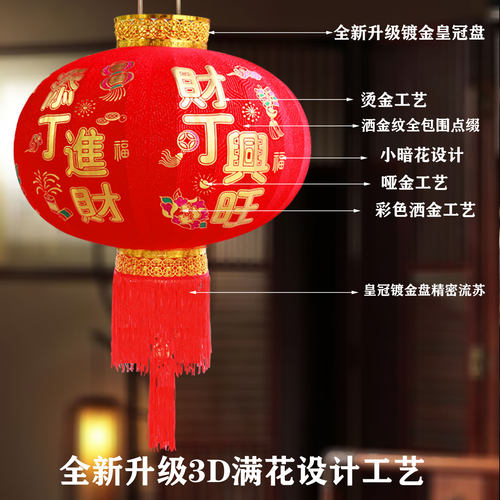 灯笼新款2026年高端添丁进财农村自建房大门阳台乔迁一对新年挂饰 - 图0