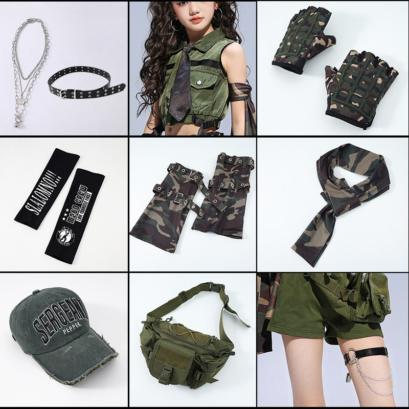 女童爵士舞蹈服配饰迷彩系列配件包包手套帽子配饰,淘宝优惠券,粉丝福利购,淘宝优惠卷