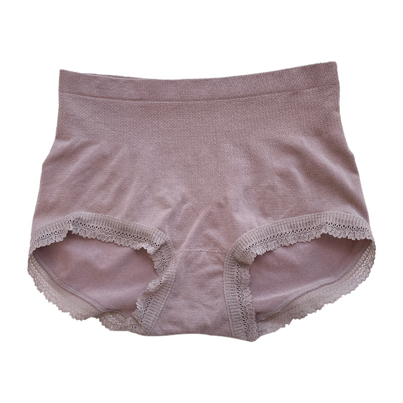 简单无痕收腹提臀内裤莫代尔无缝舒适蕾丝边包臀平角中高腰女内裤,淘宝优惠券,粉丝福利购,淘宝优惠卷
