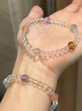 原创天然白水晶小米珠多