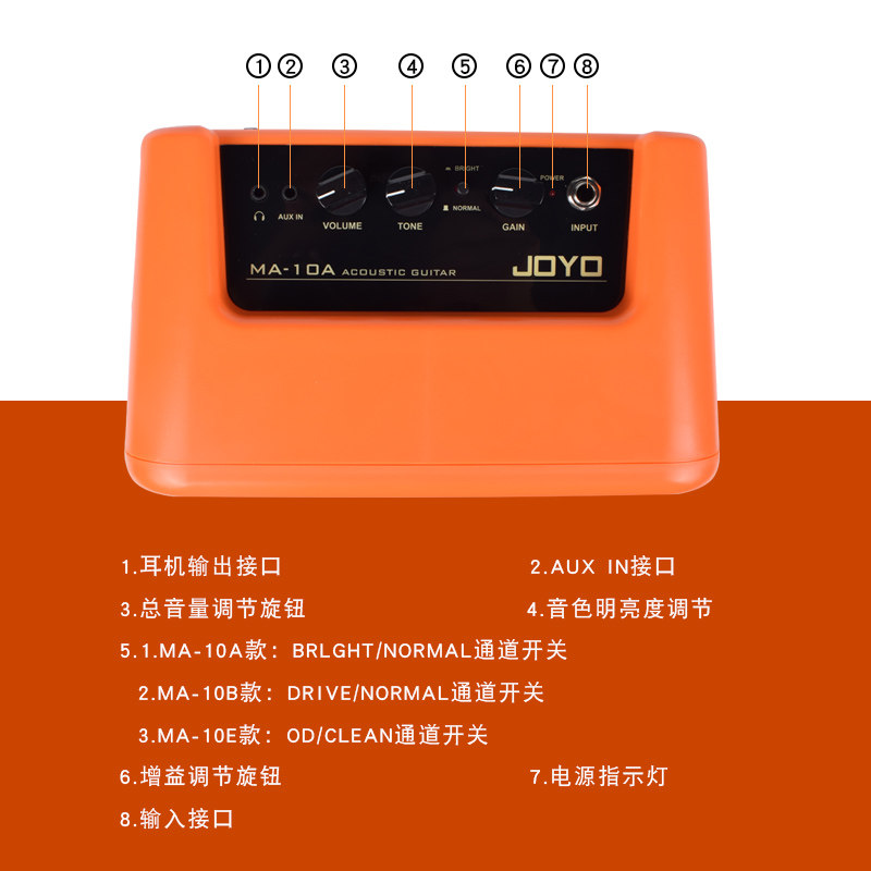 joyo吉他民谣弹唱电木鼓充电便携 耒阳尚音乐器吉他音箱