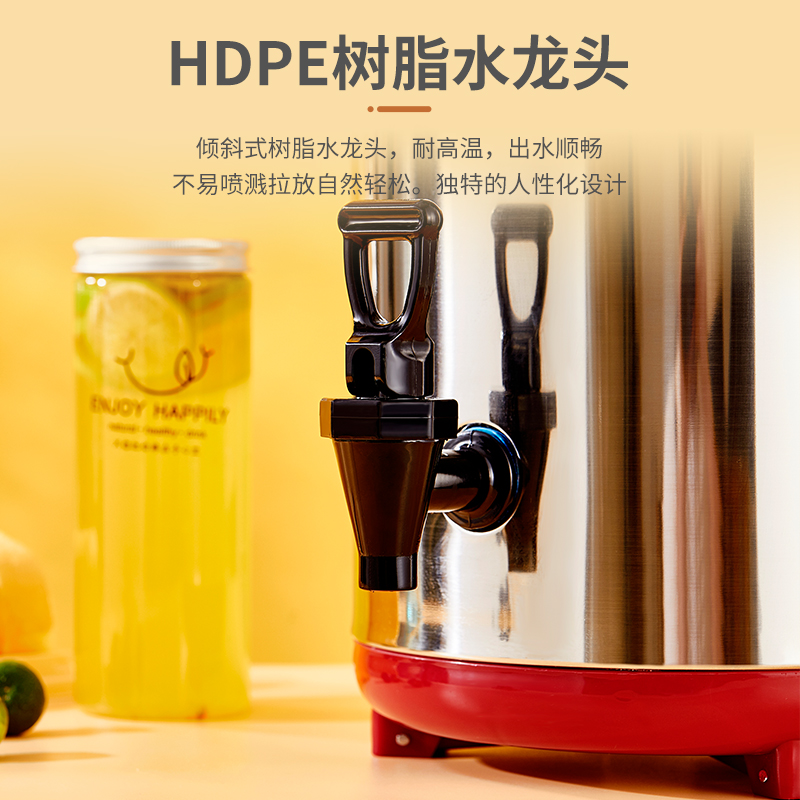 奶茶保温桶带温度表不锈钢商用大容量10升双层保冷保热12L奶茶店 - 图0