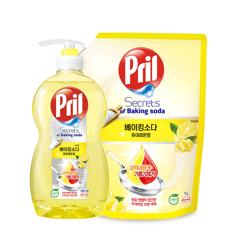 pril玉莹韩国进口家庭装家用洗洁精 汉高家清洗洁精