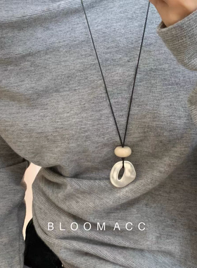 韩国ins简约几何不规则吊坠长款项链女小众气质百搭可调节锁骨链