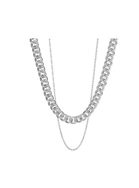 白敬亭同款双层叠戴链条小众项链