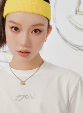 abyb笑脸锆石项链轻奢小众高级感
