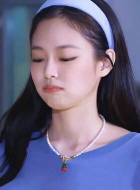 白百合Jennie同款樱桃珍珠锁骨链