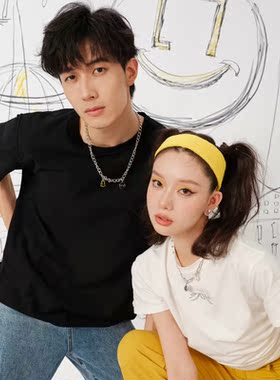 abyb黄色笑脸项链链条拼接锁骨链