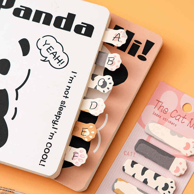 卡通猫咪异形创意索引贴便利贴记事办公备忘贴标记分类贴学生阅读标记有粘性儿童n次贴180贴留言纸手帐素材,淘宝优惠券,粉丝福利购,淘宝优惠卷