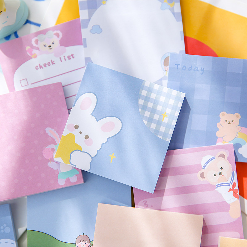 网红韩国ins风少女卡通可爱日系便利贴小条N次标签贴高颜值学生用便签小本子可粘贴儿童创意留言粘性强便条纸,淘宝优惠券,粉丝福利购,淘宝优惠卷