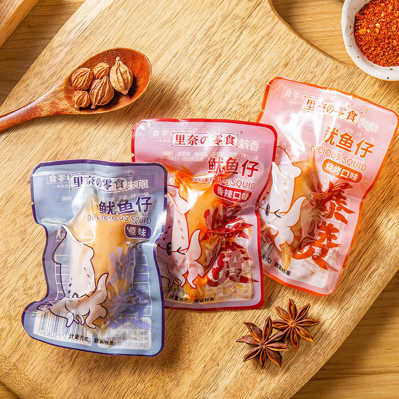 里奈零食香辣鱿鱼仔带籽满籽鱿鱼丝干墨鱼仔即食海味小吃休闲食品,淘宝优惠券,粉丝福利购,淘宝优惠卷