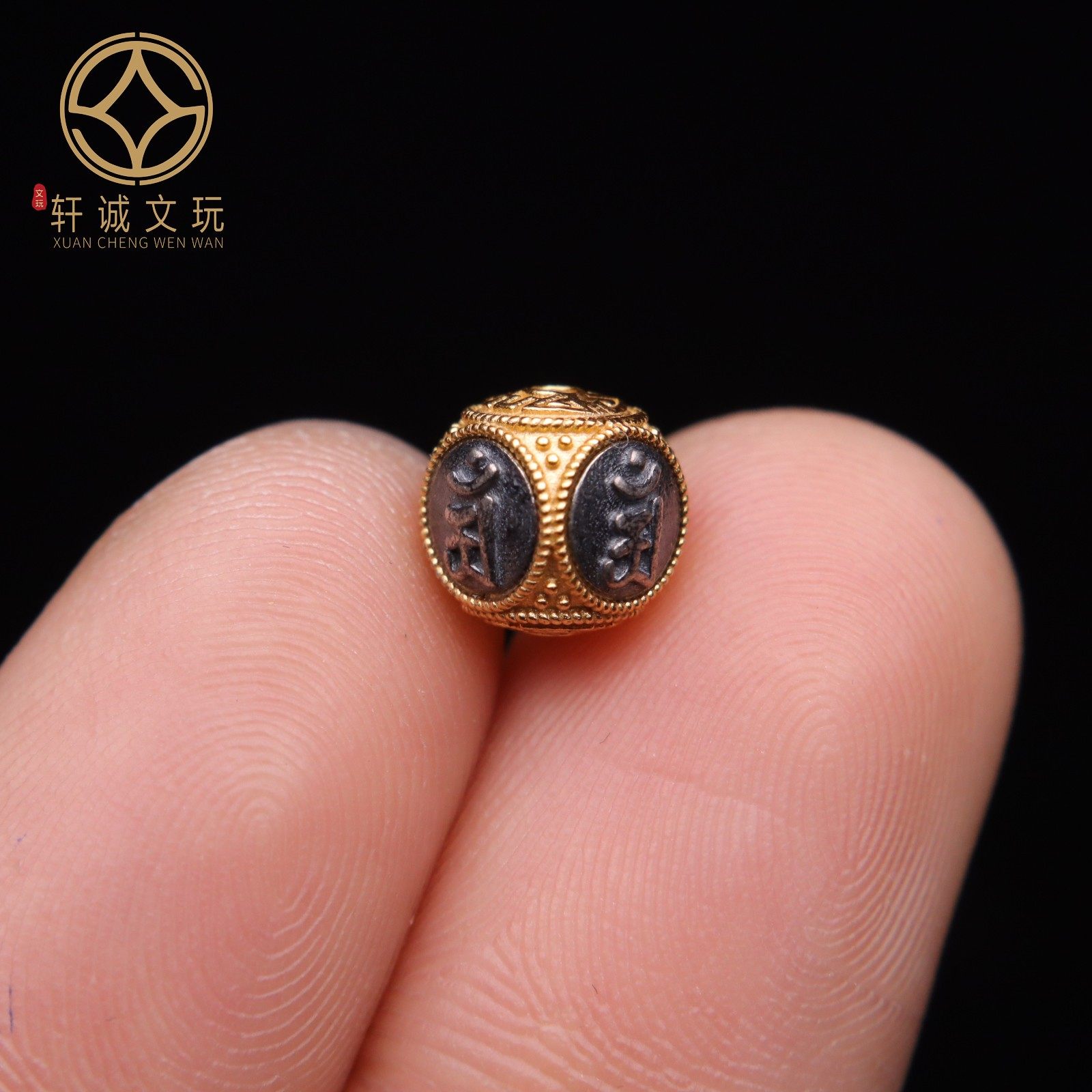 原创925银镀金六字真言圆珠腰珠隔珠手工串珠编绳diy文玩配饰配珠,淘宝优惠券,粉丝福利购,淘宝优惠卷