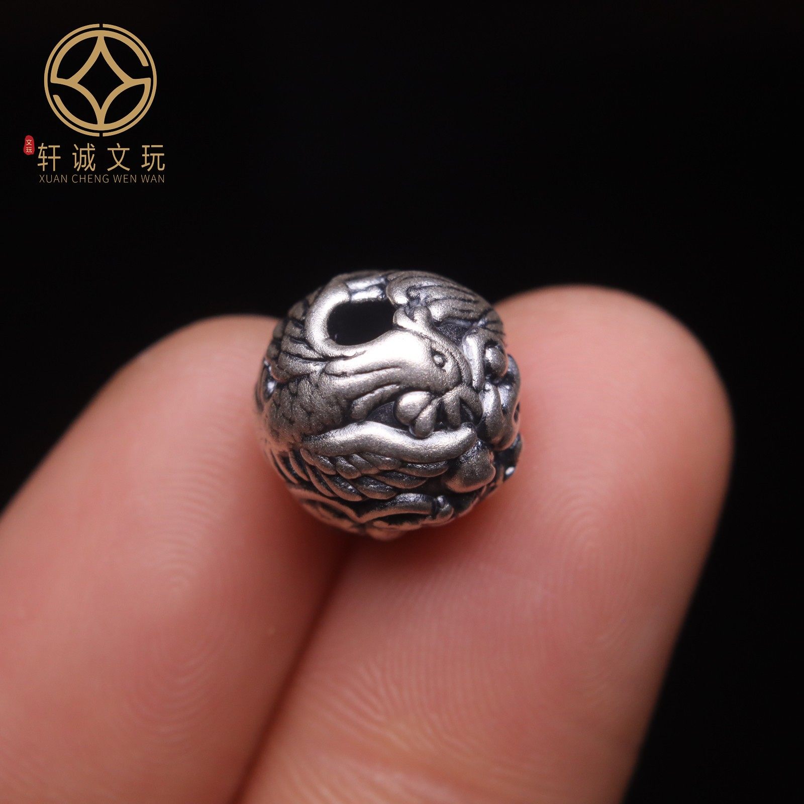 原创足银999龙凤珠顶腰珠隔珠菩提手串手工串珠diy文玩配饰配珠,淘宝优惠券,粉丝福利购,淘宝优惠卷