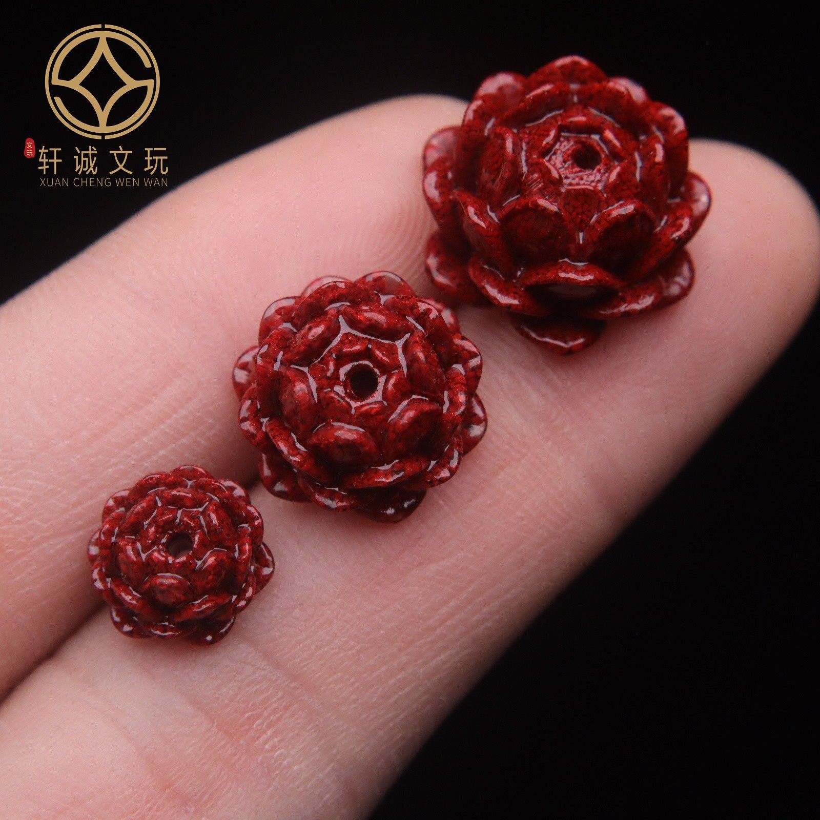 保真朱砂晶体砂莲花座背云隔珠侧挂菩提手串长串diy文玩本命配饰,淘宝优惠券,粉丝福利购,淘宝优惠卷