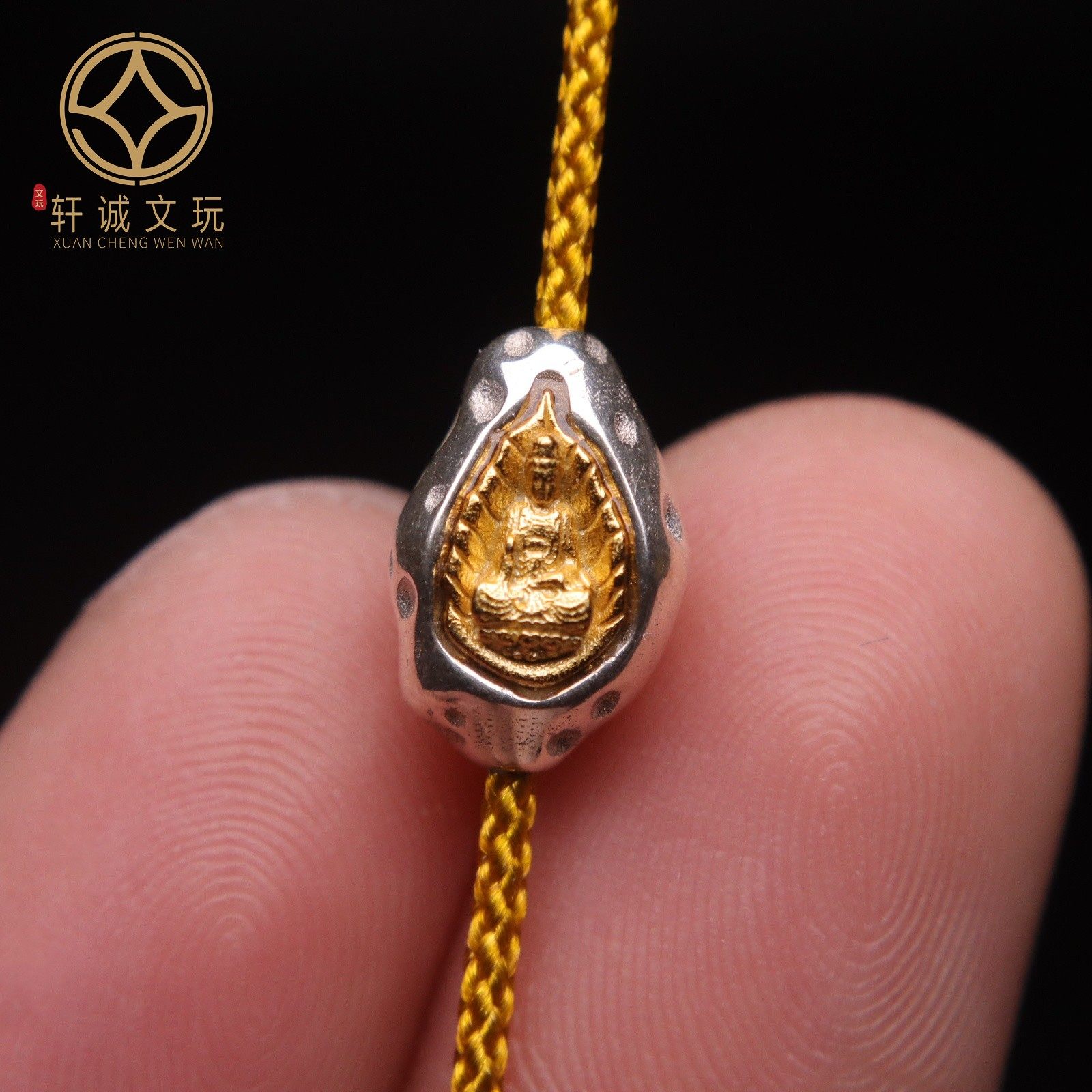 原创925银镀金观音菩萨桶珠腰珠隔珠手工串珠编绳diy文玩配饰,淘宝优惠券,粉丝福利购,淘宝优惠卷