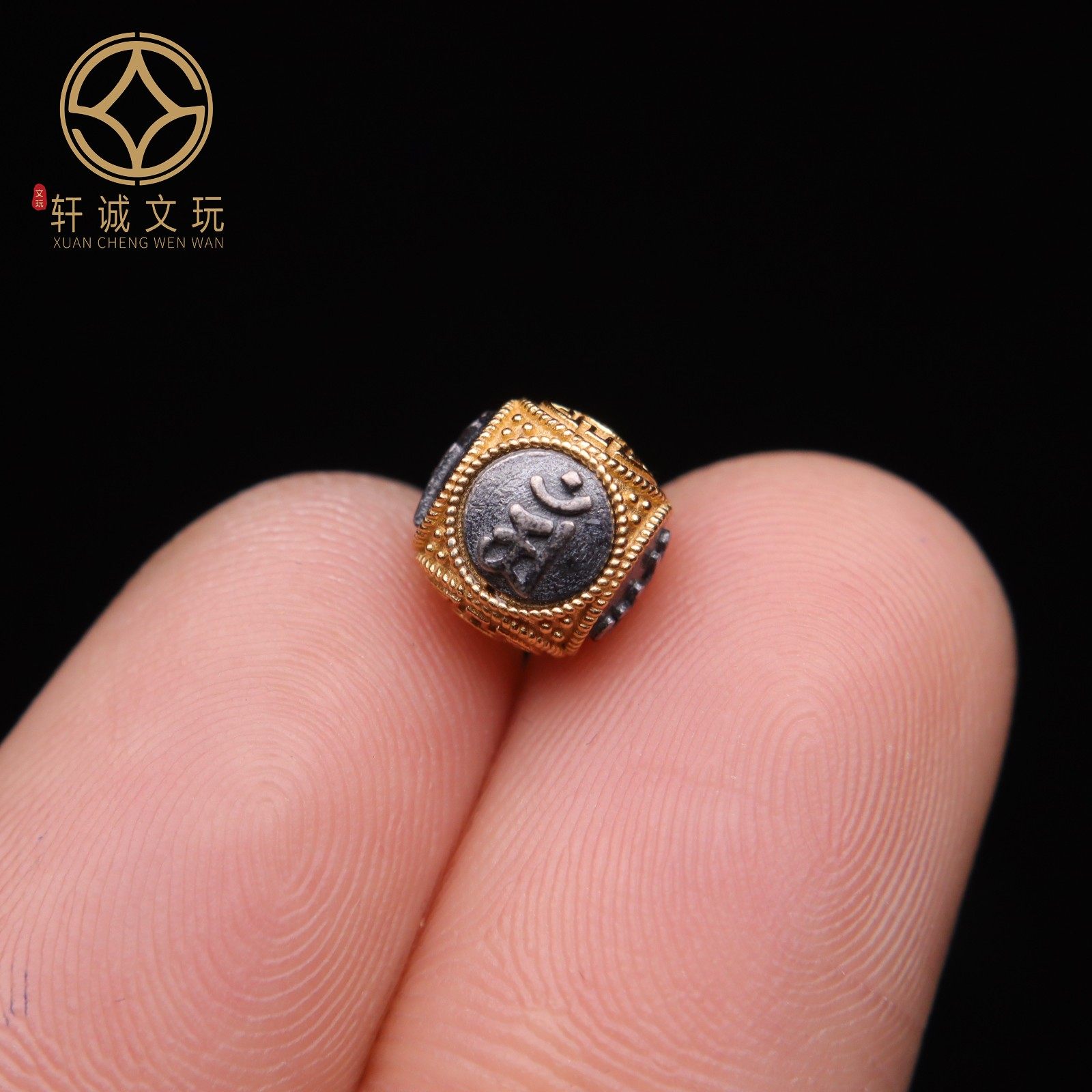 原创925银镀金六字真言圆珠腰珠隔珠手工串珠编绳diy文玩配饰配珠,淘宝优惠券,粉丝福利购,淘宝优惠卷