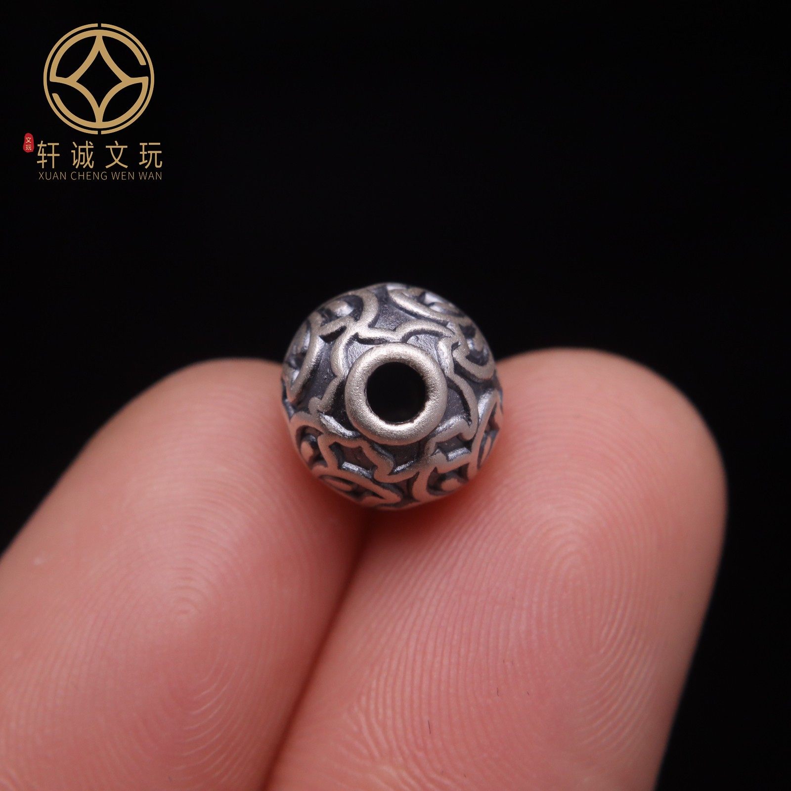 原创足银999花珠金刚杵回纹顶腰珠隔珠手串串珠编绳diy文玩配饰,淘宝优惠券,粉丝福利购,淘宝优惠卷