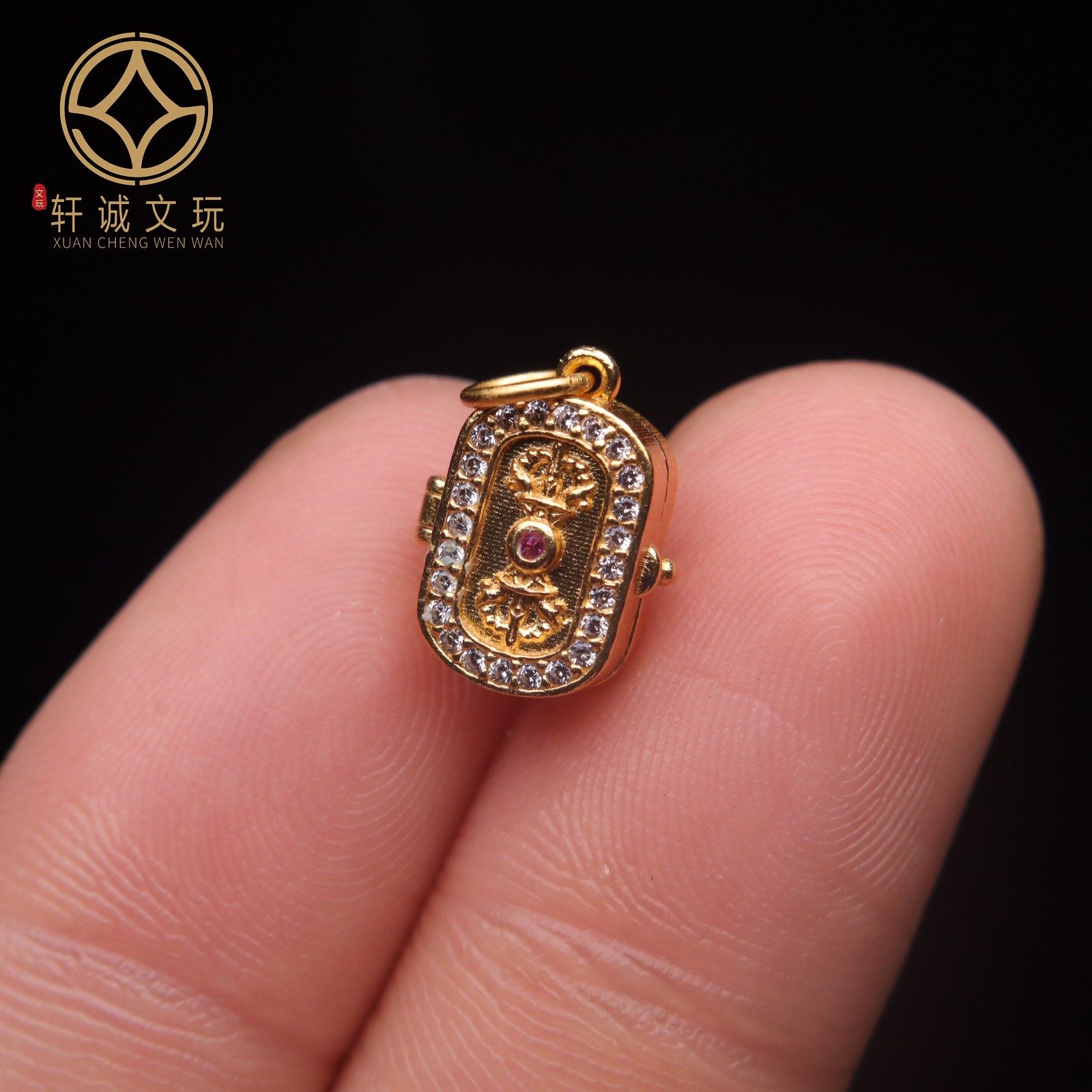 原创足银925银镀金佛可打开吊坠diy文玩配饰吊坠配件牌子挂件饰品,淘宝优惠券,粉丝福利购,淘宝优惠卷