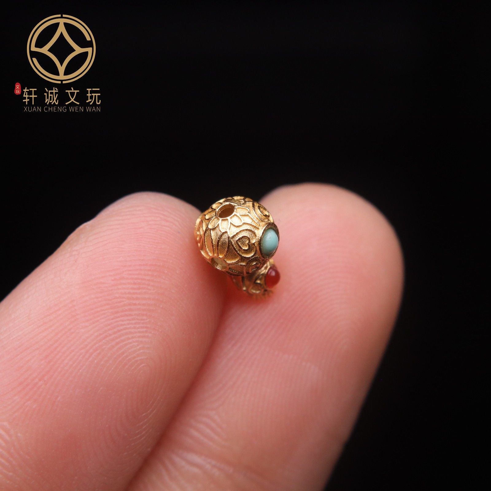 原创925银镀金松石南红葫芦镶嵌佛头奶嘴手串diy配件文玩配饰,淘宝优惠券,粉丝福利购,淘宝优惠卷